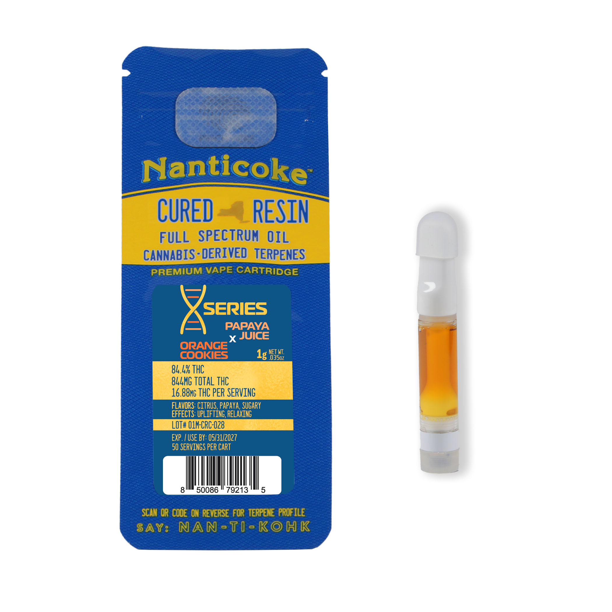 X Series Orange Cookies x Papaya Juice 1 Gram Ceramic Vape Cart